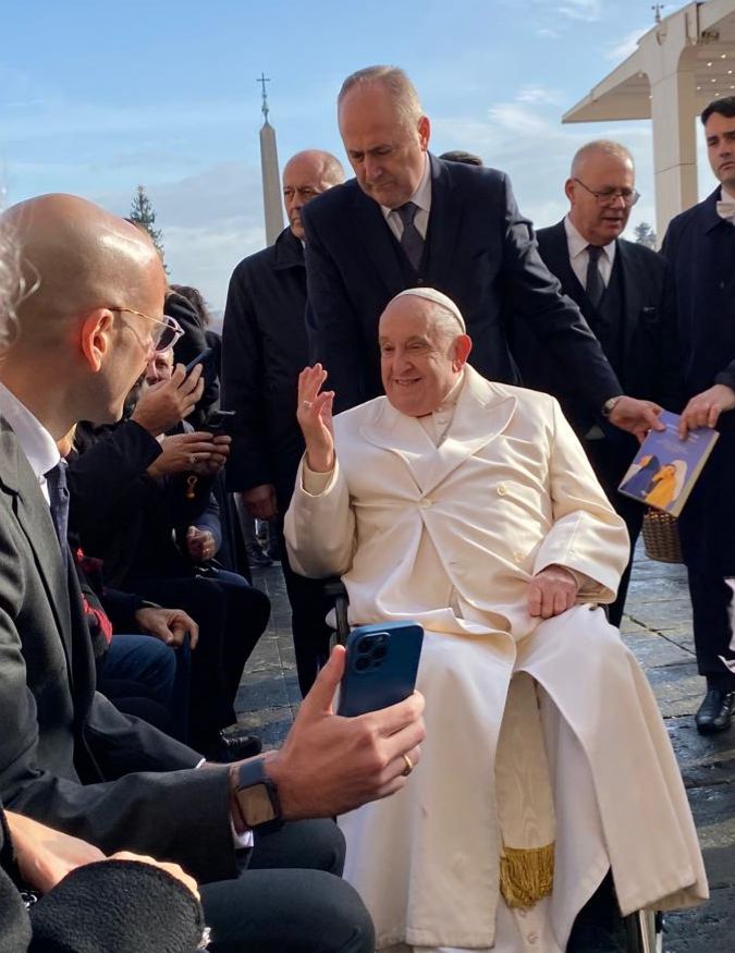 Lorenzo Festicini con Papa Francesco